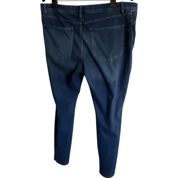 Lee PlatinumLabel Womens XL Blue Legging Pants Easy Fit Dark Elastic Waist - Picture 2 of 11